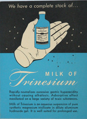 Vtg Postcard Ad Milk of Trinesium Reliable Prescriptions Chemist 40s Pharma