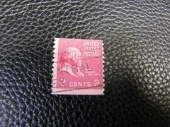 6998) One: 2¢ US Postage Stamp John Adams 1797-1801 Rose