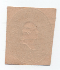 2-Cent_Green_George_Washington_Stamped_Envelope_Cut_Square_Wave_Cancel(Machine)