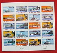 Three Sheets x 20 = 60 of RIVERBOATS / STEAM BOATS 32¢ US Stamps USA # 3091-3095