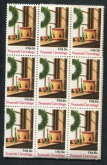 United States 15¢ Wreath & Toys on Window Postage Stamp #1843 x 100 singles