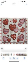 Three Paper Luncheon Decoupage Napkins VALENTINE White Red Hearts LOVE 6.5”