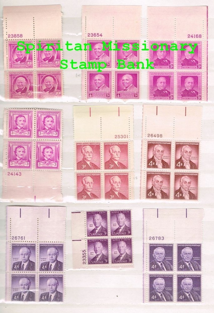 Plate Block Stamps: 9 Mint 3¢ USA 36 Postage (13-407)
