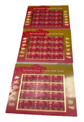 3 Sheets of CHINESE LUNAR NEW YEAR (YEAR OF THE RAT) 41¢ US Postage Stamps.