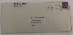 Stamp Used Ungraded Lincoln 4 Cent Purple on Envelope 1962