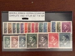 Bohemia-Moravia German Occupation Complete 1942 Hitler Set F-VF – N.H. Stamps
