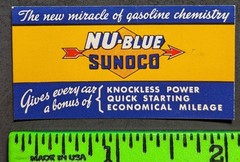 Vintage Sunoco Gas Oil Auto Poster Stamp