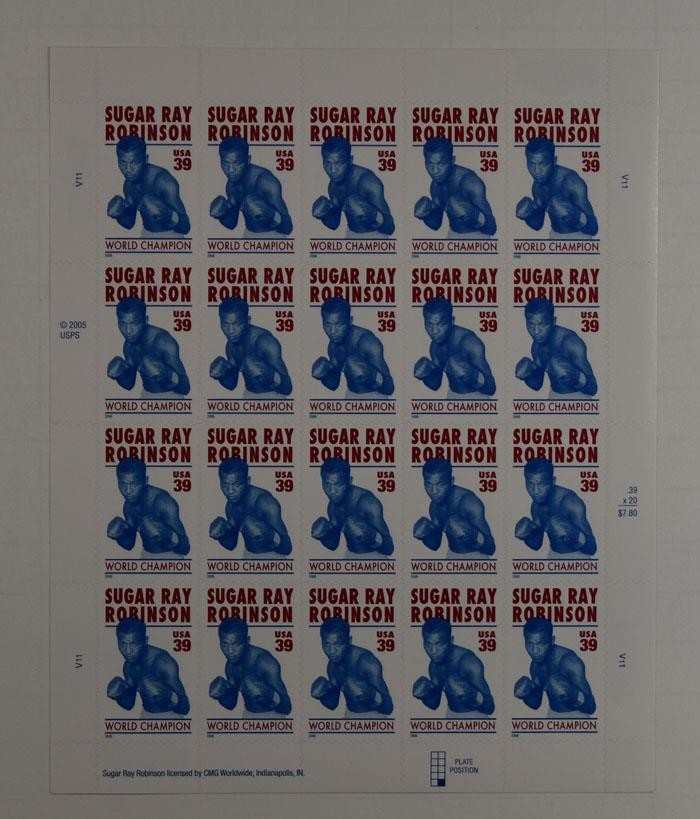 US SCOTT 4020 PANE OF 20 SUGAR RAY ROBINSON STAMPS 39 CENT FACE MNH
