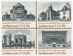 United States 18¢ American Architecture Postage Stamp #1928-31 x 100 singles