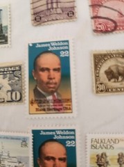 25 VINTAGE STAMP LOT Falkland Islands «Canal Zone» NRA James Weldon Chennault