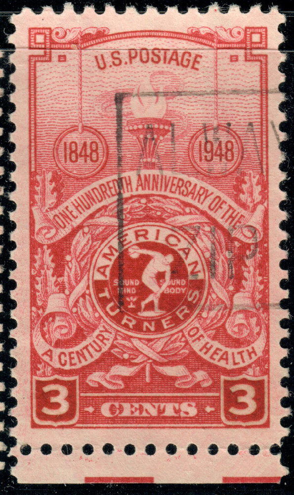USA – 1948 – The 100th Anniversary of American Turners – 3¢ – #2886