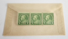 Benjamin Franklin One Cent U.S. Rare Set of 3 unused Stamps No Rubber Stamp Mark