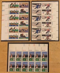 SCOTT 1790 -1798 – 3 VINTAGE OLYMPICS PLATE BLOCKS OF 12 – MNH