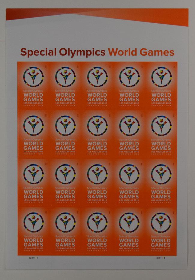 US SCOTT 4986 PANE OF 20 SPECIAL OLYMPICS WORLD GAMES STAMPS FOREVER MNH