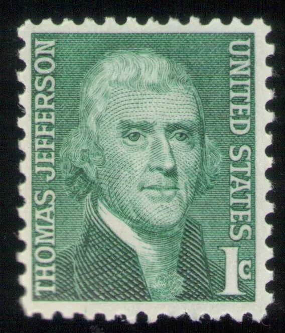 USA 1968 – President Thomas Jefferson, Prominent American – MNH Stamp😎Sc. #1278