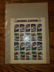 PANE OF 20 BASEBALL SLUGGERS STAMPS 39 CENT FACE MNH