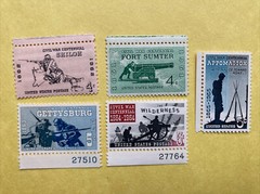 Civil War Series 1961-1965 ; 5 Stamps with Mounts MNH
