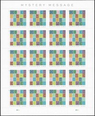 USPS Mystery Message 2021 Forever Stamps – Sheet of 20 Postage Stamps