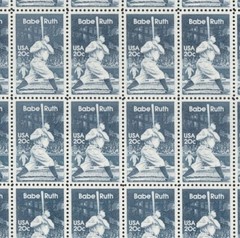 United States Baseball Legend Babe Ruth 20¢ Postage Stamp #2046 Pack of 100