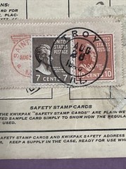 Vintage 1947 Safety Stamp Card Unusual Find