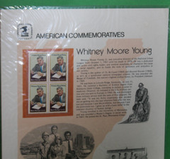 American Commemoratives Whitney Moore Young USPS Stamps Panel 139 Jan. 30, 1981