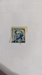 RARE US Washington Blue 5 cent Stamp 1962