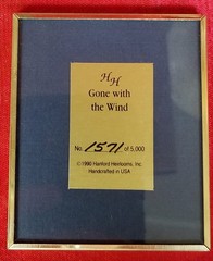 Gone With the Wind Vintage 1990 Framed Limited Edition 25¢ Stamp #1571 of 5000