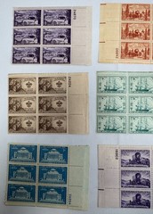 1954 US Commemorative Plate Block Collection MNH Americana History Scouts