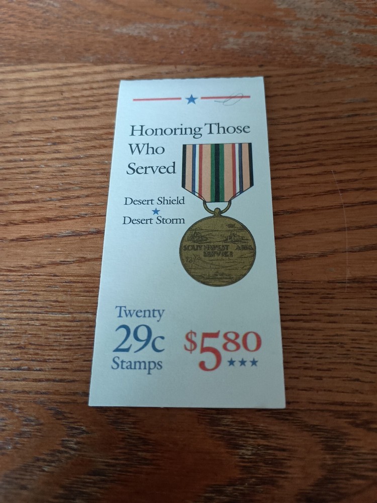 Honoring Those Who Served 29c Postage Booklet #2551 MNH