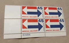 4 postage stamps Special Delivery 45 Cents United States Unused