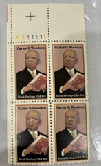 MNH, US Black Heritage Postage Stamps, 4 different famous Americans, Off Paper
