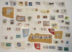 On Paper US Postage Stamp Cut Offs 80s-90s