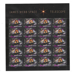 US SCOTT 5720 PANE OF 20 JAMES WEBB SPACE TELESCOPE STAMPS FOREVER MNH