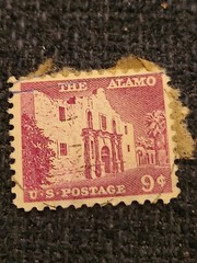 THE ALAMO STAMP TEXAS REVOLUTION 9 Cent 1956 used