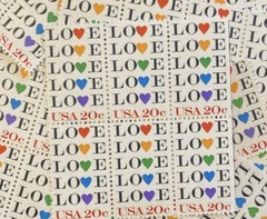 10 Classic LOVE stamps For Holiday, Wedding And Valentine Mail