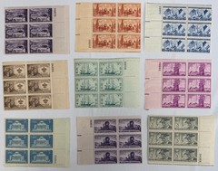 1954 US Commemorative Plate Block Collection MNH Americana History Scouts