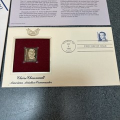 Clair Chennault Gold Stamp 1st Day POSTAL COMMEMORATIVE SOCIETYMilitary Aviation