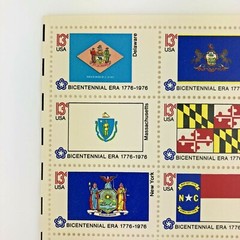 US SCOTT# 1633 – 1682 MNH BICENTENNIAL 50 STATE FLAGS STAMPS FULL SHEET 50 13c