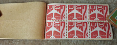 US AIR MAIL STAMPS 85 CENT BOOKLET W/ 10/12 SEVEN-CENT STAMPS