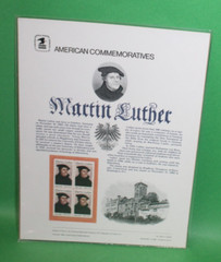 American Commemoratives Martin Luther USPS Stamps Panel 204 November 11, 1983