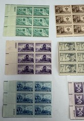 US Commemorative Plate Block Collection 1947-1954 MNH Americana History Scouts