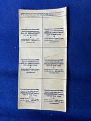 vintage NEW YORK CITY POLICE safety stamp DRIVE SAFE automotive CINDERELLA cross