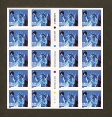 U.S. Scott# 3451a, 2000 Statue of Liberty, Booklet Pane of 20, SCV: $22.00
