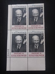 Block Of Stamps Dwight D. Eisenhower 6 Cents US Postage Unused