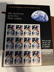 Scott #2841. Moon Landing 25th Anniversary. 29c full sheet of 12 stamps. MNH.