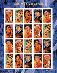 USA 2011 LATIN MUSIC LEGENDS FOREVER 20 STAMPS,SELENA,CRUZ, SCOTT 4497-4501 MNH
