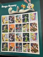 Bugs Bunny 20 count USA Forever stamps sheet-NEVER USED