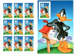 Scott#: 3306 – Daffy Duck 33¢x10 1999 Avery Pane of Ten Stamps, adhesive – Lot 8