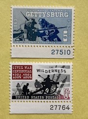 Civil War Series 1961-1965 ; 5 Stamps with Mounts MNH