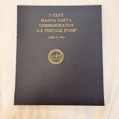 1965 Magna Carta 5c USPS Stamp Sheet Full Mint Original Folder Post Office Dept
